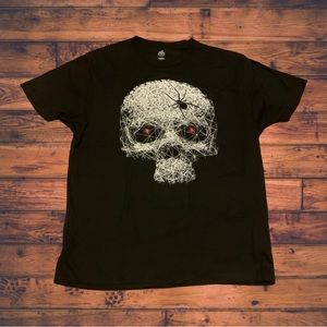 Spirit Halloween Spiderweb Skull Metal Shirt Costume Spooky Spencer’s Widow